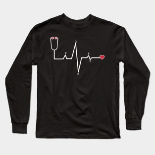 PQRST Nurse Alphabet Nurse Electrocardiogram, Student Nursing Graduation nurse nursing school Gift Long Sleeve T-Shirt